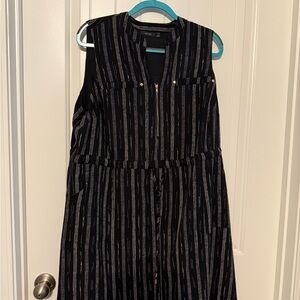 Apt. 9 Black and White Sleeveless Midi Sundress